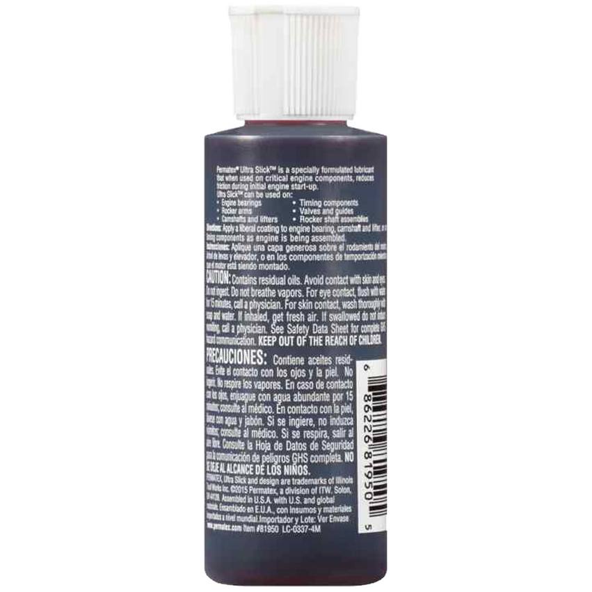 Ultra Slick (Engine Assembly Lube) (Red) (4oz Bottle) Permatex 81950